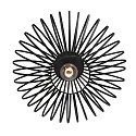 anne light & home Luminaria de techo DUNBAR de 1 llama, redondo E27 IP20, negro mate regulable