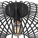 anne light & home Luminaria de techo DUNBAR de 1 llama, redondo E27 IP20, negro mate regulable