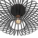anne light & home Luminaria de techo DUNBAR de 1 llama, redondo E27 IP20, negro mate regulable