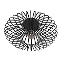anne light & home Luminaria de techo DUNBAR de 1 llama, redondo E27 IP20, negro mate regulable