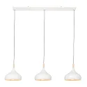 pendant luminaire BJORR 3 flames E27 IP20, white matt dimmable