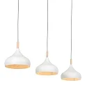 Mexlite pendant luminaire BJORR 3 flames E27 IP20, white matt dimmable