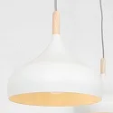 Mexlite pendant luminaire BJORR 3 flames E27 IP20, white matt dimmable