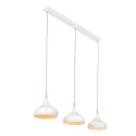 Mexlite Luminaria colgante BJORR de 3 llamas E27 IP20, blanco mate regulable