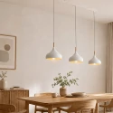 Mexlite Luminaria colgante BJORR de 3 llamas E27 IP20, blanco mate regulable
