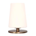 Steinhauer Luminaria de mesa ANCILLA de 1 llama, corto, con función de conmutación, cónico E27 IP20, bronce cepillado regulable