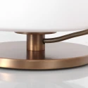 Steinhauer Luminaria de mesa ANCILLA de 1 llama, corto, con función de conmutación, cónico E27 IP20, bronce cepillado regulable