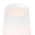 Steinhauer Luminaria de mesa ANCILLA de 1 llama, corto, con función de conmutación, cónico E27 IP20, acero cepillado regulable