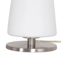 Steinhauer Luminaria de mesa ANCILLA de 1 llama, corto, con función de conmutación, cónico E27 IP20, acero cepillado regulable