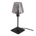 Luminaria de mesa ANCILLA de 1 llama, con función de conmutación, cónico E14 IP20, negro mate regulable