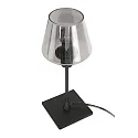 Luminaria de mesa ANCILLA de 1 llama, con función de conmutación, cónico E14 IP20, negro mate regulable