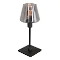 Luminaria de mesa ANCILLA de 1 llama, con función de conmutación, cónico E14 IP20, negro mate regulable