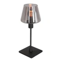 Steinhauer Luminaria de mesa ANCILLA de 1 llama, con función de conmutación, cónico E14 IP20, negro mate regulable