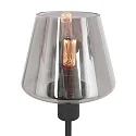 Luminaria de mesa ANCILLA de 1 llama, con función de conmutación, cónico E14 IP20, negro mate regulable