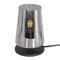 Luminaria de mesa ANCILLA de 1 llama, corto, con función de conmutación, cónico E27 IP20, negro mate regulable