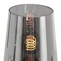 Luminaria de mesa ANCILLA de 1 llama, corto, con función de conmutación, cónico E27 IP20, negro mate regulable