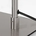 Mexlite floor lamp SERPENT with flex arm, with touch dimmer IP20, steel brushed dimmable