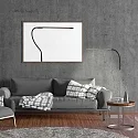 Mexlite floor lamp SERPENT with flex arm, with touch dimmer IP20, steel brushed dimmable