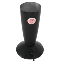 Mexlite table lamp VOLCAN with switch, conical E14 IP20, black matt 