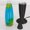 Mexlite table lamp VOLCAN with switch, conical E14 IP20, black matt 