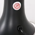 Mexlite Luminaria de mesa VOLCAN cilíndrico, con interruptor E14 IP20, negro mate 