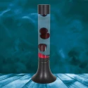 Mexlite Luminaria de mesa VOLCAN cilíndrico, con interruptor E14 IP20, negro mate 
