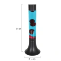 Mexlite Luminaria de mesa VOLCAN cilíndrico, con interruptor E14 IP20, negro mate 