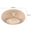 anne light & home ceiling luminaire MAZE E27 IP20, bamboo light dimmable