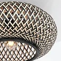 anne light & home Luminaria de techo MAZE E27 IP20, bambú claro, negro regulable