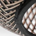 anne light & home Luminaria de techo MAZE E27 IP20, bambú claro, negro regulable
