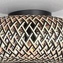 anne light & home Luminaria de techo MAZE E27 IP20, bambú claro, negro regulable