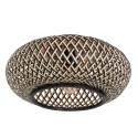 anne light & home ceiling luminaire MAZE E27 IP20, bamboo light, black dimmable