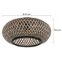 anne light & home ceiling luminaire MAZE E27 IP20, bamboo light, black dimmable