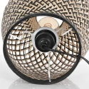 anne light & home Luminaria de mesa MAZE con interruptor E27 IP20, bambú claro, negro 