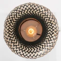 anne light & home Luminaria de mesa MAZE con interruptor E27 IP20, bambú claro, negro 