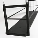 Steinhauer Luminaria colgante TØR de 6 llamas, con estante IP20, negro mate regulable