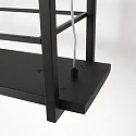 Steinhauer Luminaria colgante TØR de 6 llamas, con estante IP20, negro mate regulable