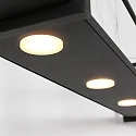 Steinhauer Luminaria colgante TØR de 6 llamas, con estante IP20, negro mate regulable