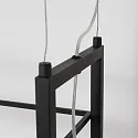 Steinhauer Luminaria colgante TØR de 6 llamas, con estante IP20, negro mate regulable