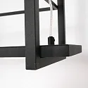 Steinhauer Luminaria colgante TØR de 6 llamas, con estante IP20, negro mate regulable