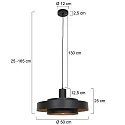 anne light & home Luminaria colgante FLINTER E27 IP20, regulable