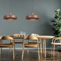 anne light & home pendant luminaire FLINTER 1 flame E27 IP20, wood dimmable