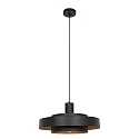 anne light & home pendant luminaire FLINTER 1 flame, cylindrical, direct / indirect E27 IP20, black matt dimmable