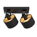 Mexlite wall and ceiling luminaire ORNOIR 2 flames, adjustable E14 IP20, black matt dimmable