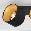 Mexlite wall and ceiling luminaire ORNOIR 2 flames, adjustable E14 IP20, black matt dimmable