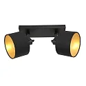 Mexlite wall and ceiling luminaire ORNOIR 2 flames, adjustable E14 IP20, black matt dimmable
