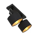 Mexlite wall and ceiling luminaire ORNOIR 2 flames, adjustable E14 IP20, black matt dimmable