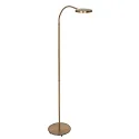 Luminaria de pedestal PLATU con brazo flexible, con regulador táctil IP20, color bronce regulable