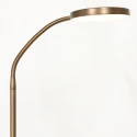 Mexlite Luminaria de pedestal PLATU con brazo flexible, con regulador táctil IP20, color bronce regulable