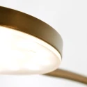 Mexlite Luminaria de pedestal PLATU con brazo flexible, con regulador táctil IP20, color bronce regulable